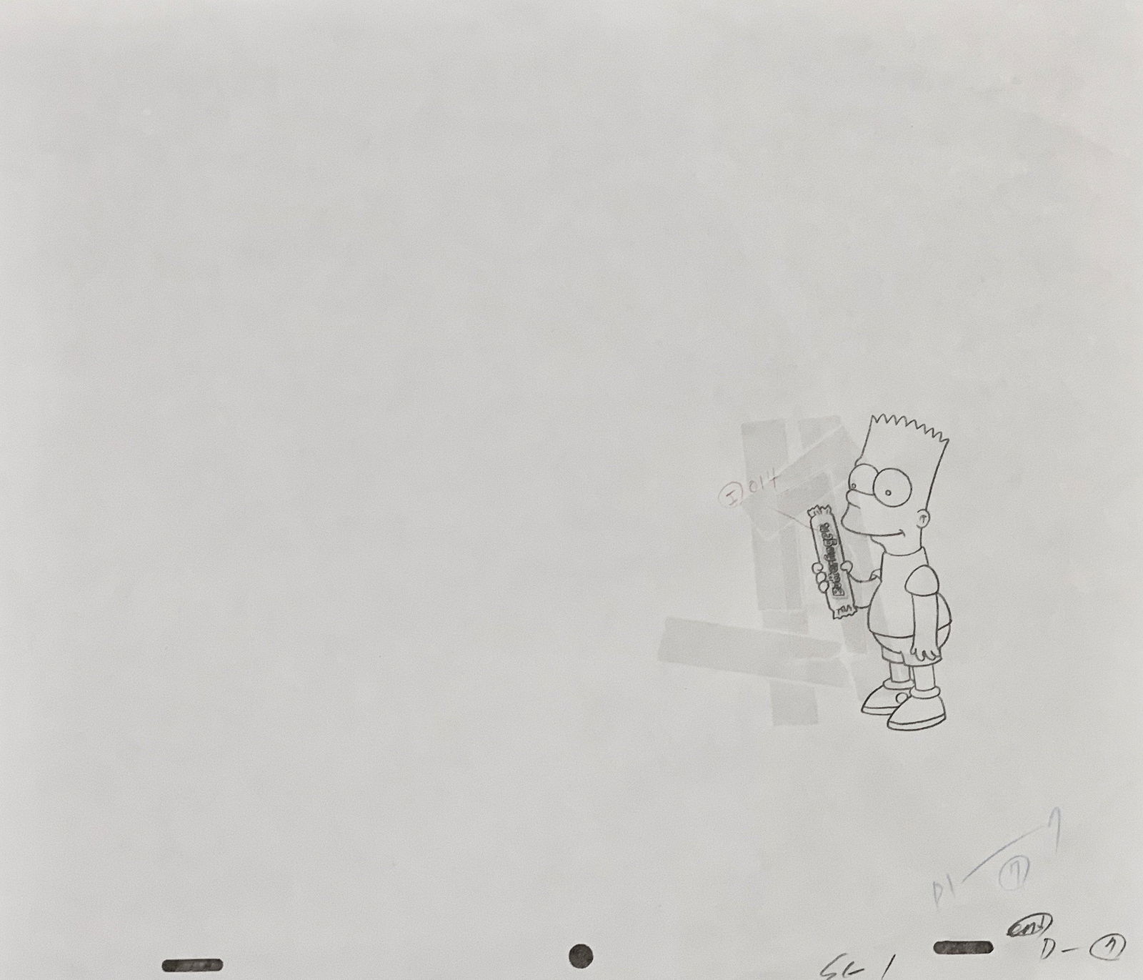 Original Bart Simson animation drawing from his (1 of 2)
