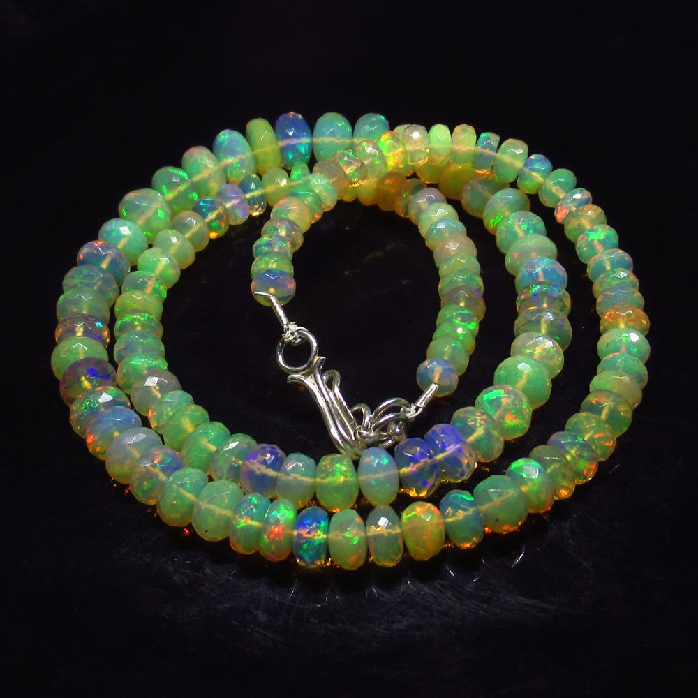 79.58 Ctw 925 Silver 116 Multi-Color Fire Opal Beads (1 of 3)