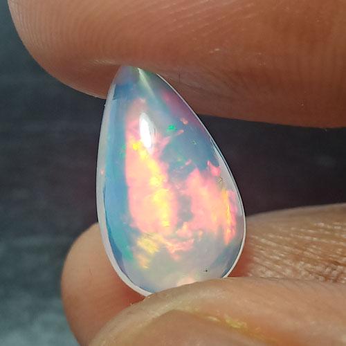 2.70 Cts Marvelous Luster! Natural Ethiopian Welo Opal: Title: 2.70 Cts Marvelous Luster! Natural Ethiopian Welo Opal Pear Loose Gemstone Carat Weights: 2.7 Size/Dimensions: 13.7 x 7.7 x 5.0 MM Reserve: $25.00 Shipping: Domestic: Flat-rate of $10.00 to any