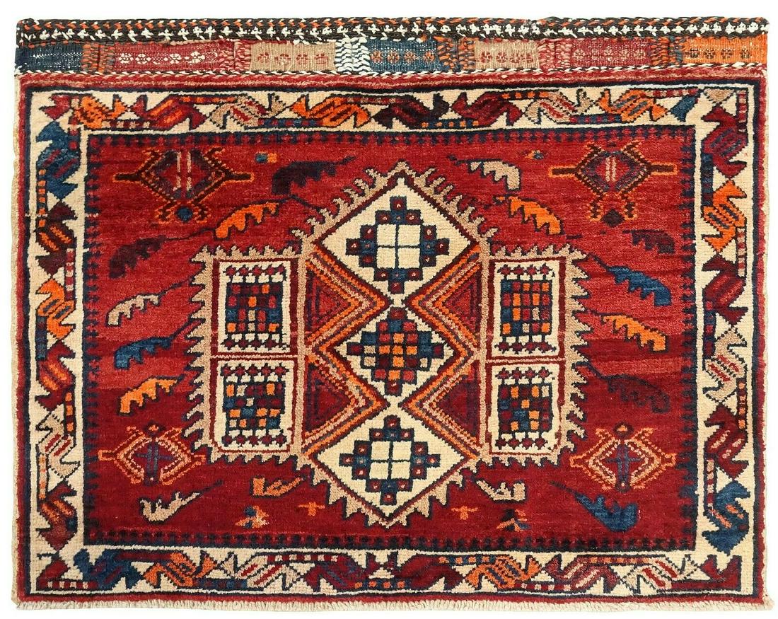 2 x 2.5 Hand Knotted Tribal Red Bag-Face Wool Nomadic (1 of 5)