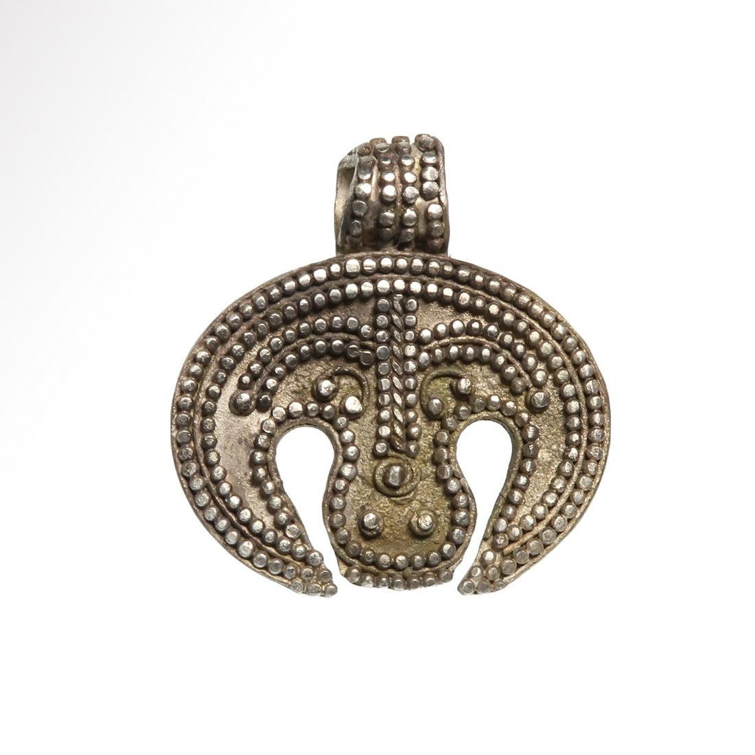 Viking Silver Lunar Crescent Pendant, c. 9th-10th (1 of 6)