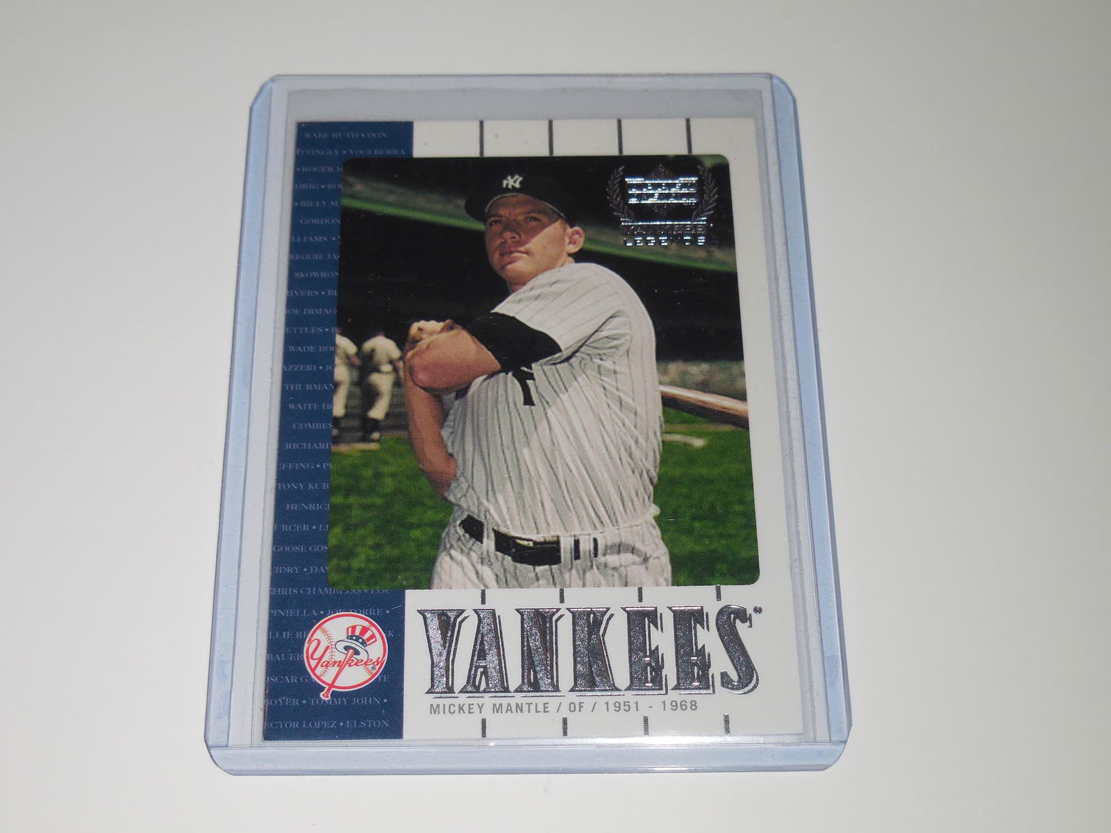 RARE 2000 UD YANKEE LEGENDS MICKEY MANTLE SAMPLE PROMO (1 of 2)