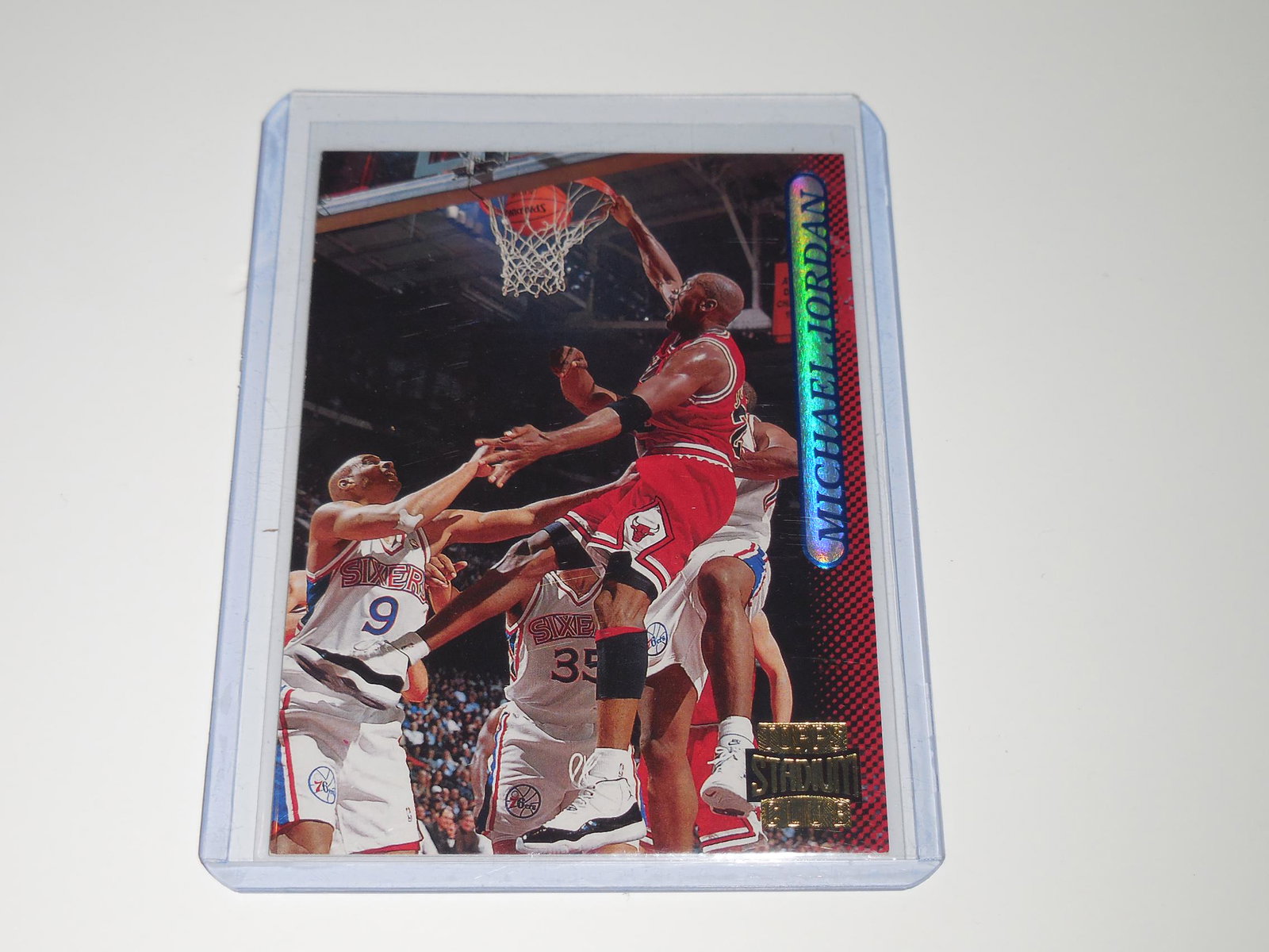 1996-97 TOPPS STADIUM CLUB MICHAEL JORDAN CHICAGO BULLS: Title: 1996-97 TOPPS STADIUM CLUB MICHAEL JORDAN CHICAGO BULLS Date/Period: MODERN Additional Information: A VERY NICE CARD FOR ANY COLLECTOR! APPROXIMATELY NEAR MINT CONDITION OR BETTER. THE ACTUAL C