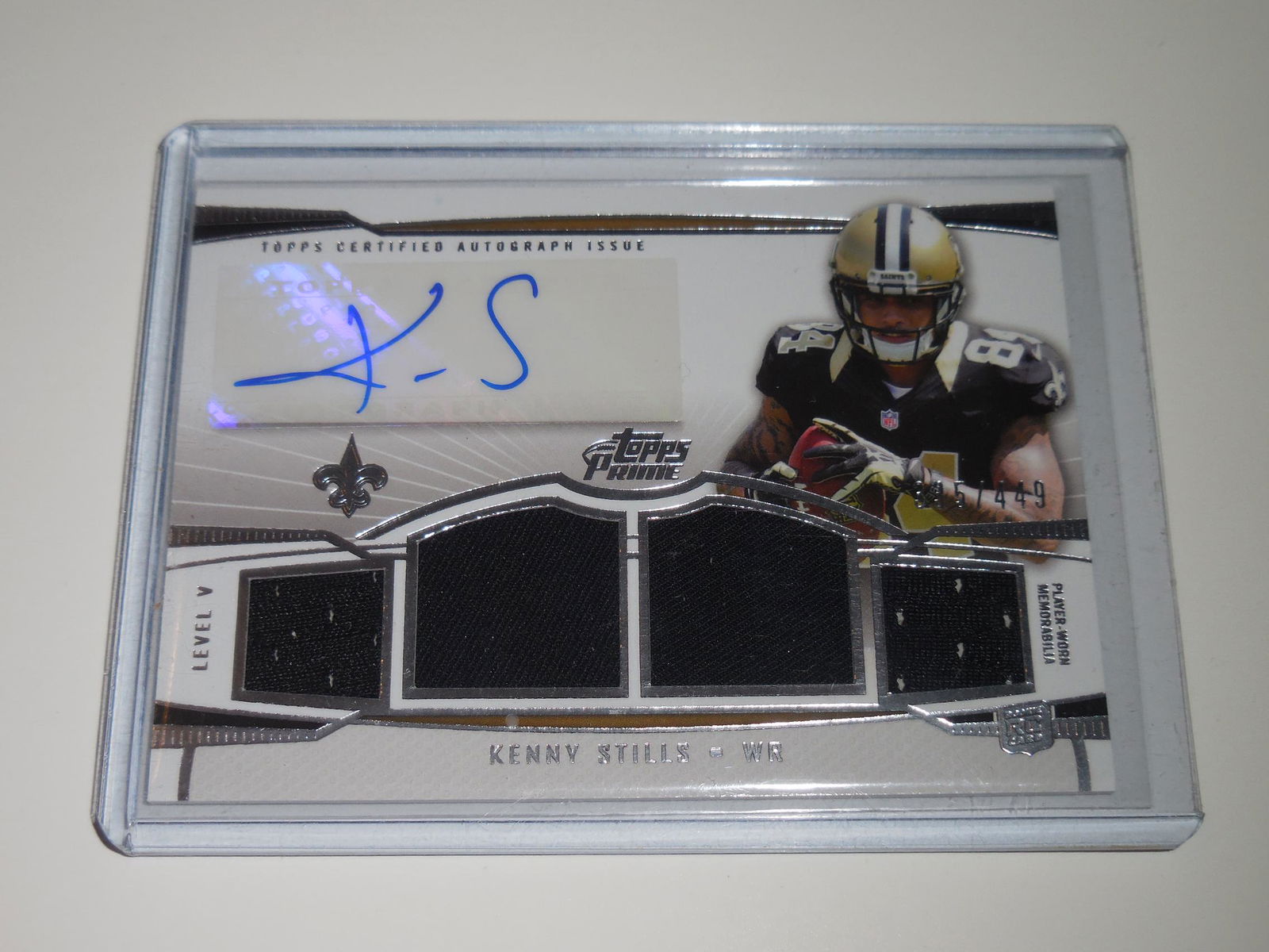 2013 TOPPS PRIME KENNY STILLS ROOKIE AUTO JERSEY (1 of 2)