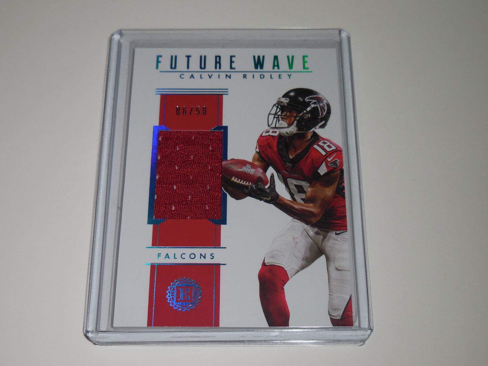 2019 PANINI ENCASED CALVIN RIDLEY JERSEY CARD #'D 06/50 (1 of 2)