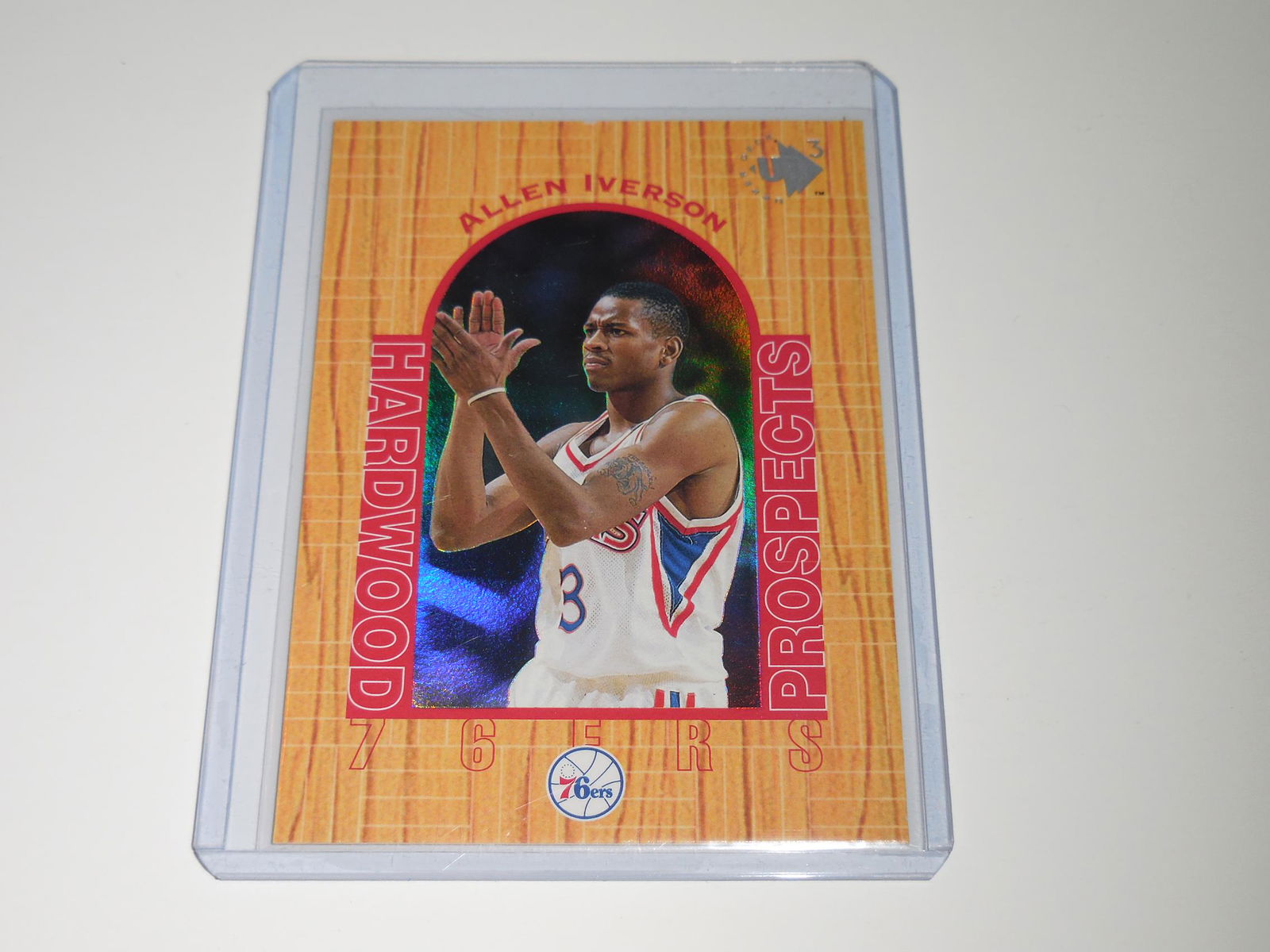 1996-97 UPPER DECK UD3 ALLEN IVERSON ROOKIE CARD HOLO (1 of 2)
