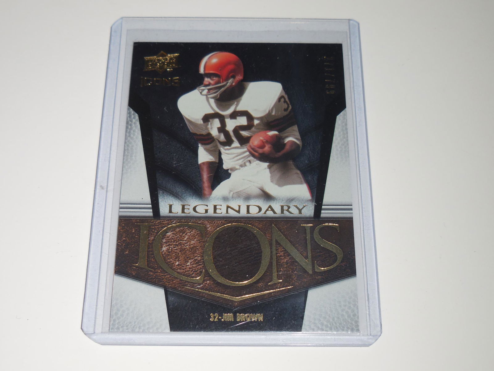 2008 UD ICONS JIM BROWN LEGENDARY ICONS HOLO #'D (1 of 2)