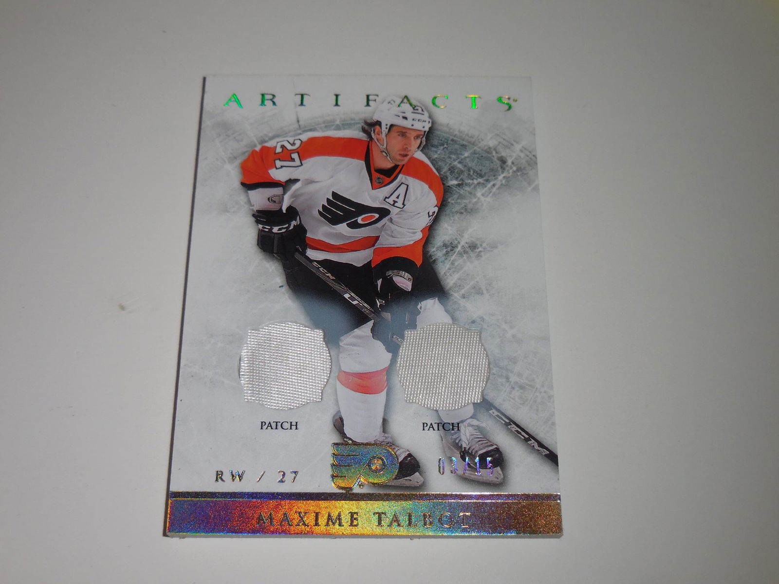 2012-13 UD ARTIFACTS MAXIME TALBOT GAME WORN PATCH GOLD (1 of 2)
