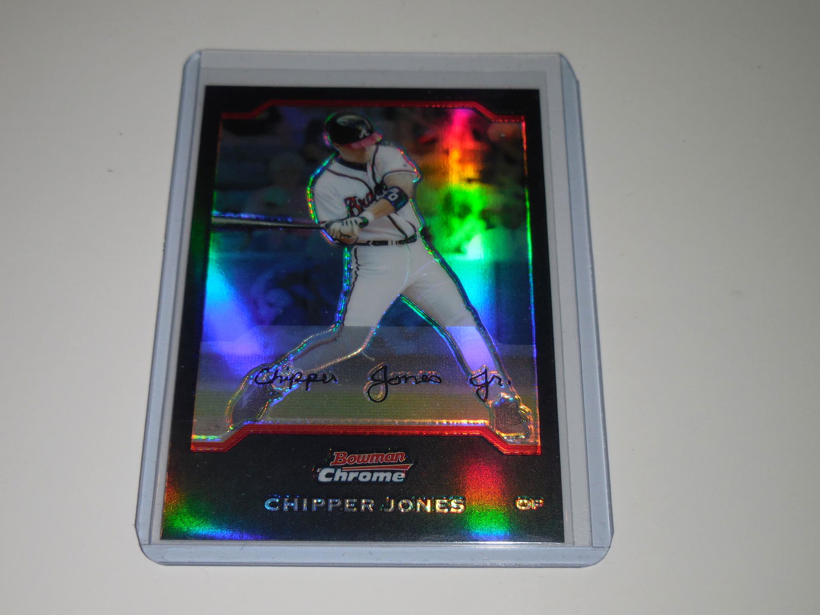 2004 BOWMAN CHROME #105 CHIPPER JONES REFRACTOR BRAVES (1 of 2)