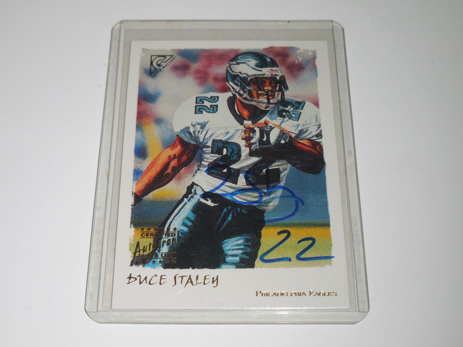 2002 TOPPS GALLERY DUCE STALEY AUTOGRAPH EAGLES (1 of 2)