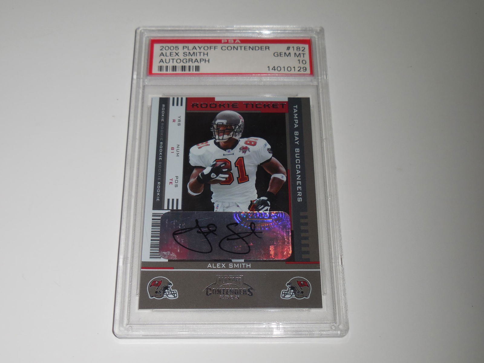 2005 PLAYOFF CONTENDERS ALEX SMITH AUTO ROOKIE PSA GEM (1 of 2)