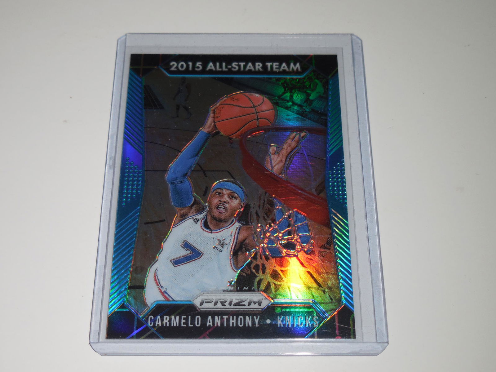 2015-16 PRIZM CARMELO ANTHONY ALL STAR BLUE PRIZM #'D (1 of 2)