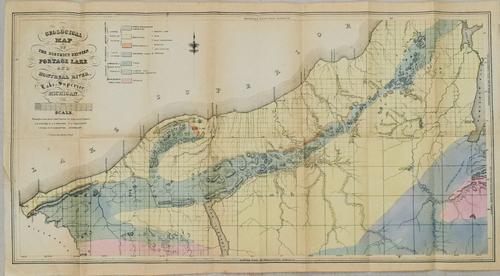 1849 Geological Map of the Upper Peninsula of Michigan, (1 of 1)