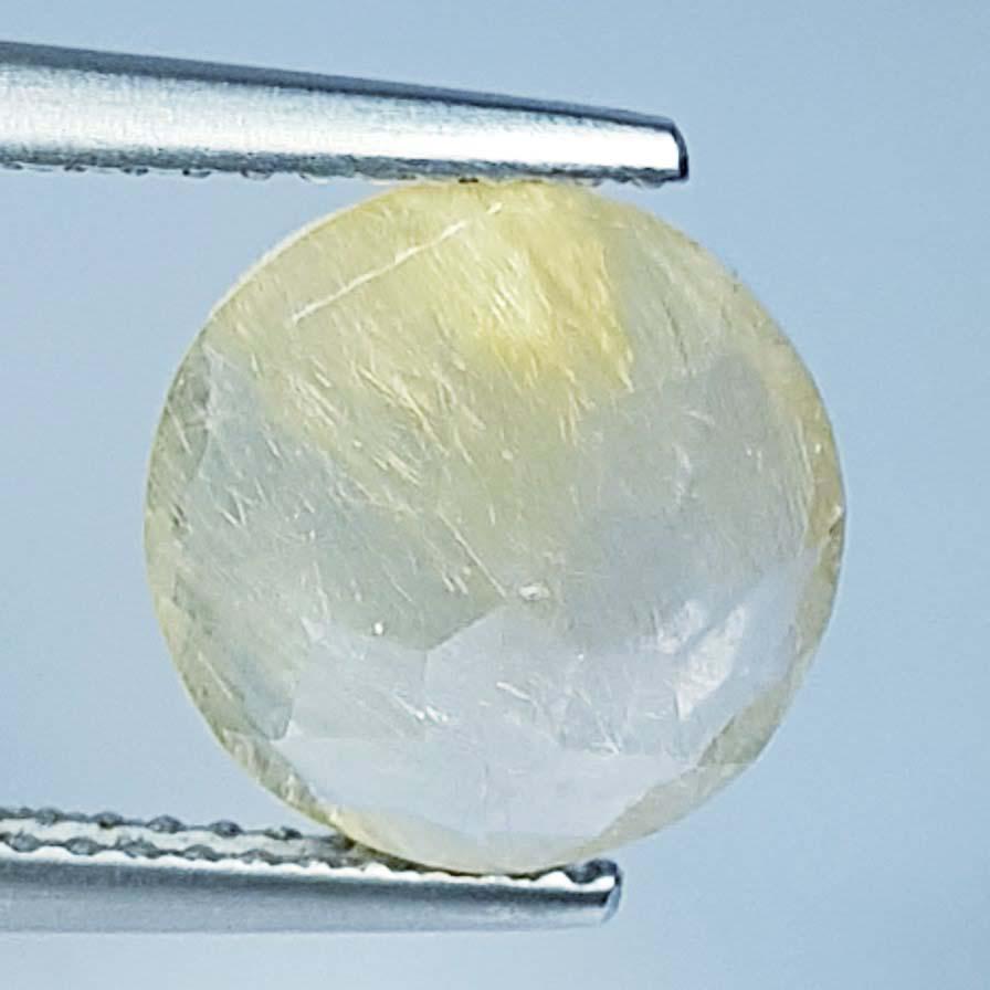 Natural Golden Rutile Quartz Round Cut 3.53 Ct (1 of 5)