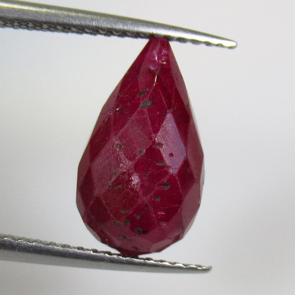6.77 Ct Natural Red Ruby Pear Drop Beads (1 of 2)