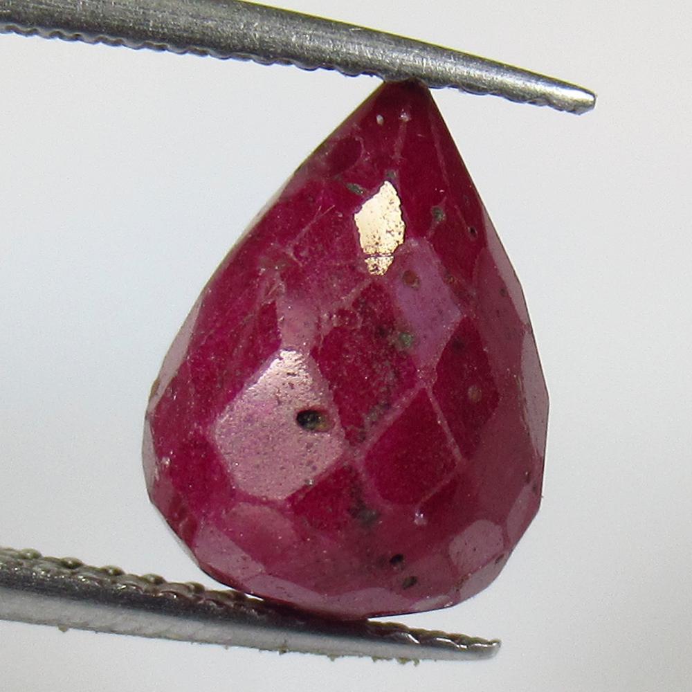 6.35 Ct Natural Red Ruby Pear Drop Beads (1 of 2)