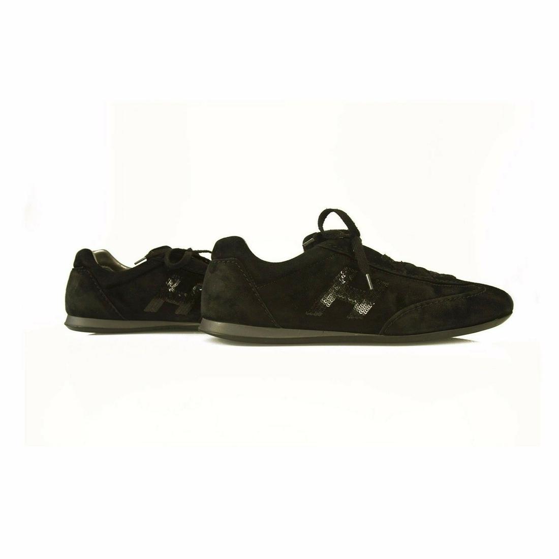 Black suede HOGAN Olympia By TOD'S H squined Shoes: Black suede HOGAN Olympia By TOD'S H squined Shoes Sneakers Trainers shoes 41 Authentic Women's Black suede HOGAN Olympia By TOD'S H squined Shoes Sneakers Trainers shoes 41 These very comfortable sho