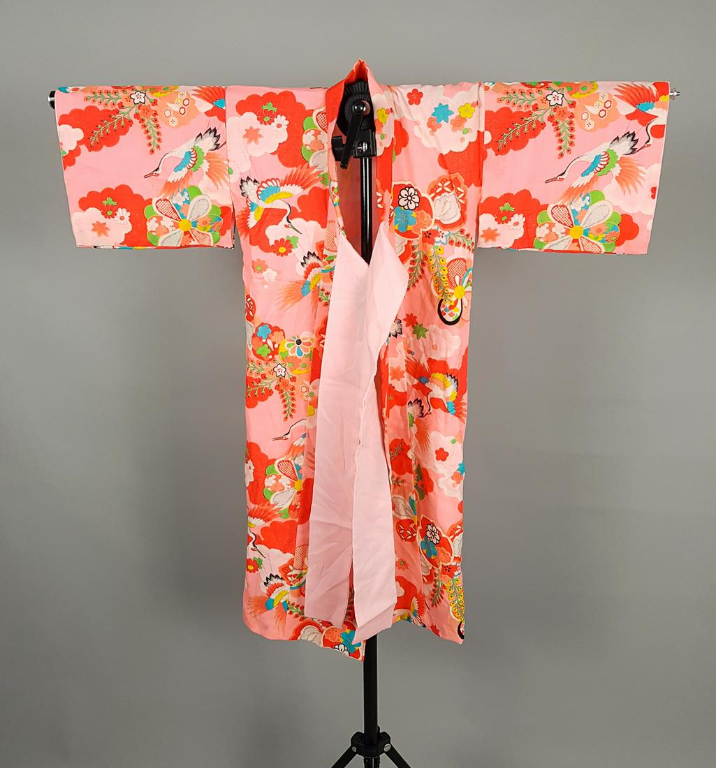 CHILDREN'S PINK COTTON & LINEN KIMONO (1 of 8)