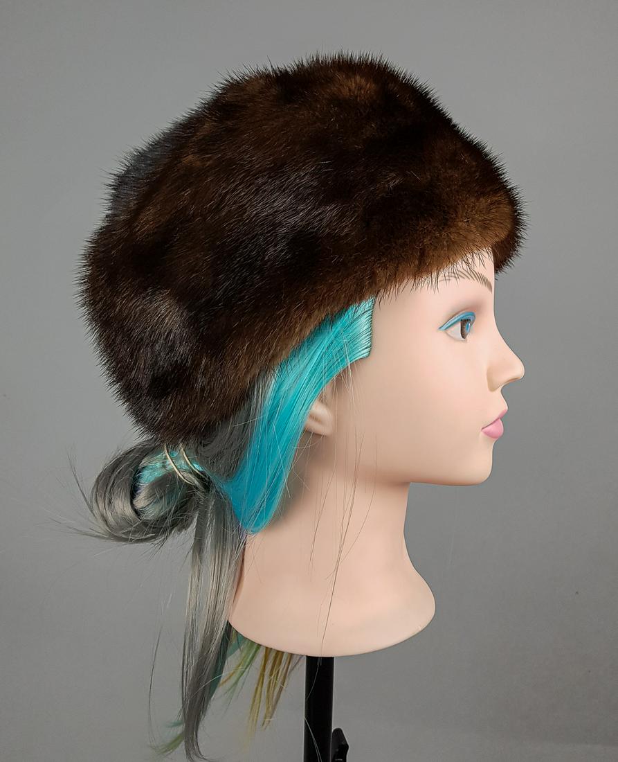 BROWN MINK FUR HAT (1 of 4)