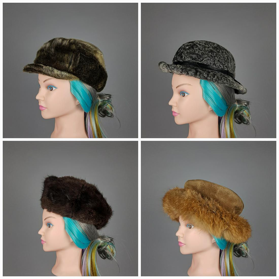 COLLECTION OF 4 FUR HATS (1 of 5)