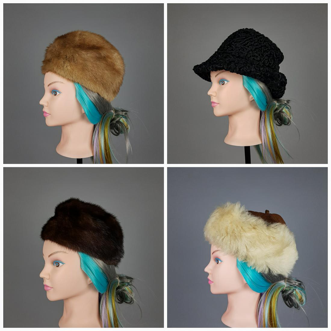 COLLECTION OF 4 FUR HATS (1 of 5)