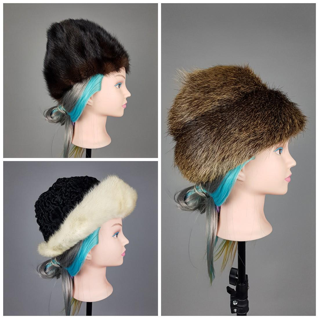 COLLECTION OF 3 FUR HATS (1 of 4)