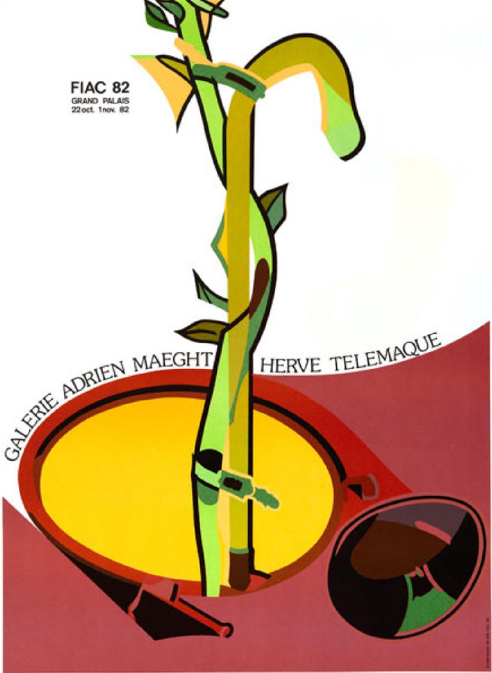 Herve Telemaque Lithograph Poster, Fiac 1982 (1 of 1)