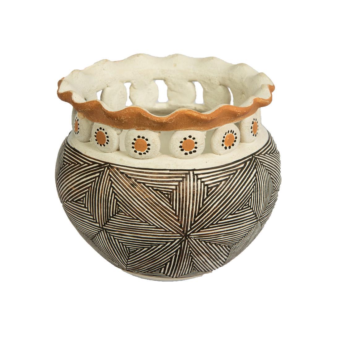 Acoma polychrome fine line jar by Lucy Martin Lewis (1 of 7)