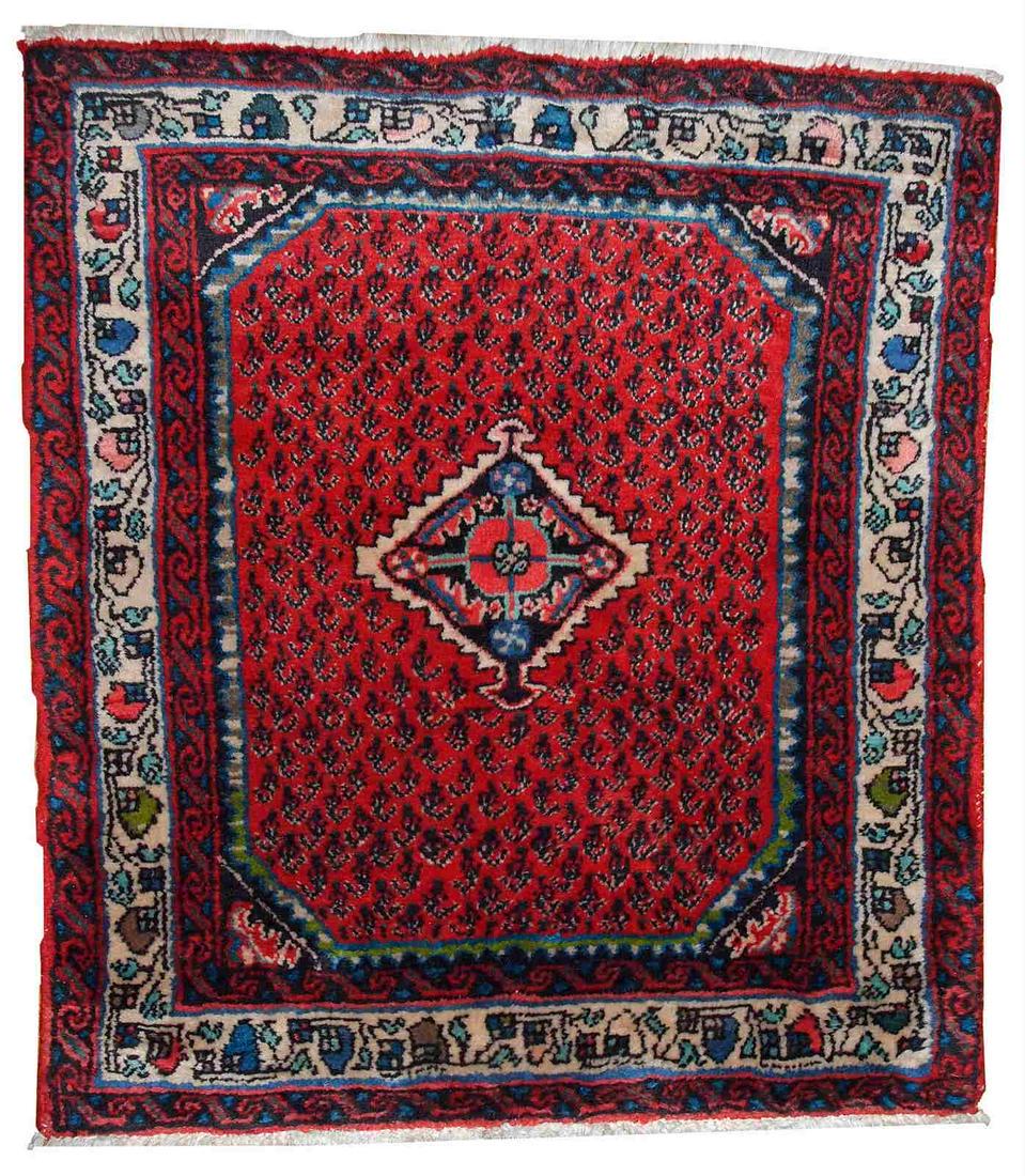 Hand made modern Persian Hamadan rug 2.4' x 2.6' ( 75cm (1 of 8)