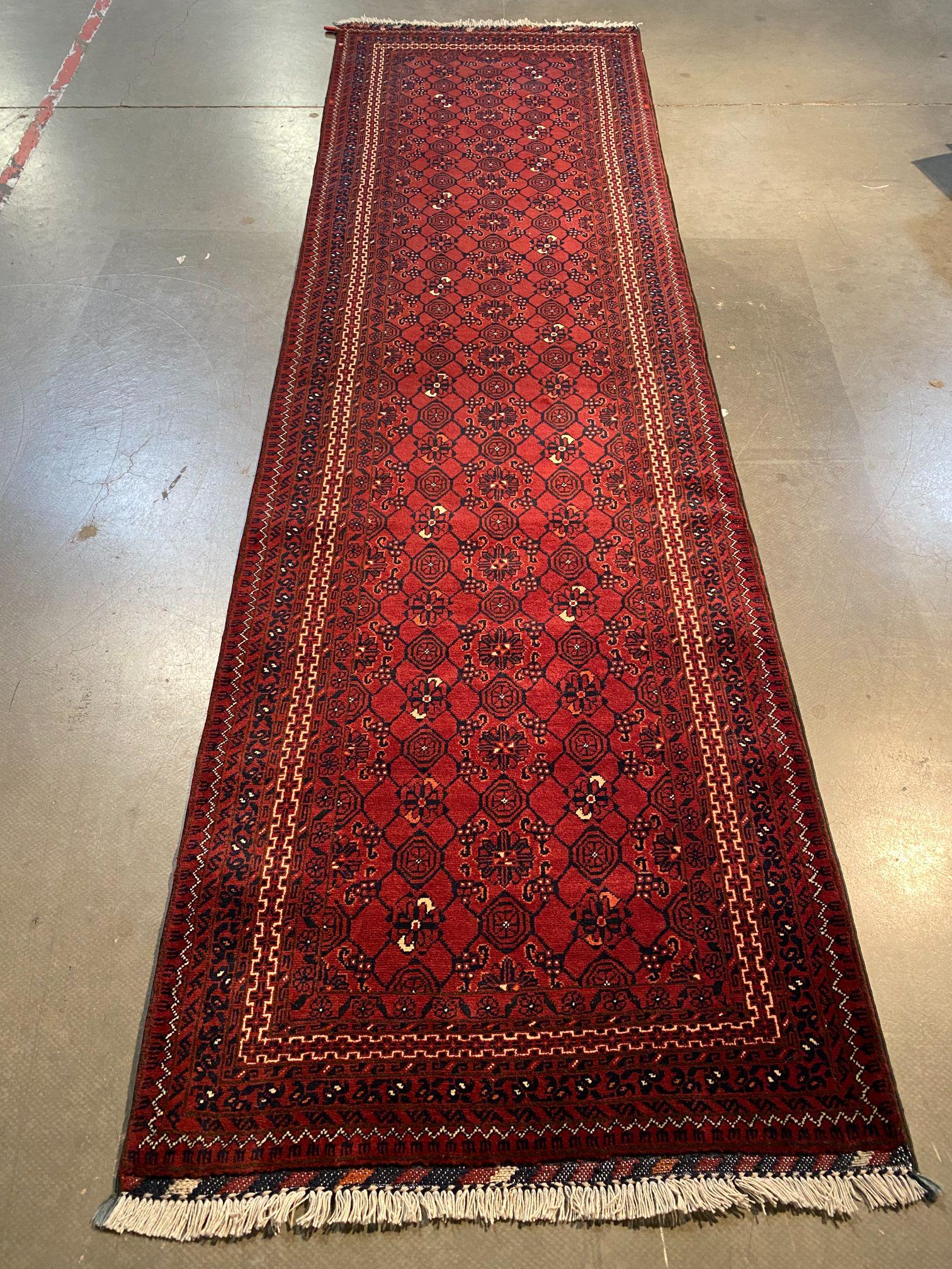 MAGNIFICENT AFGHAN RUNNER 2'.10"X9'.9" (1 of 8)