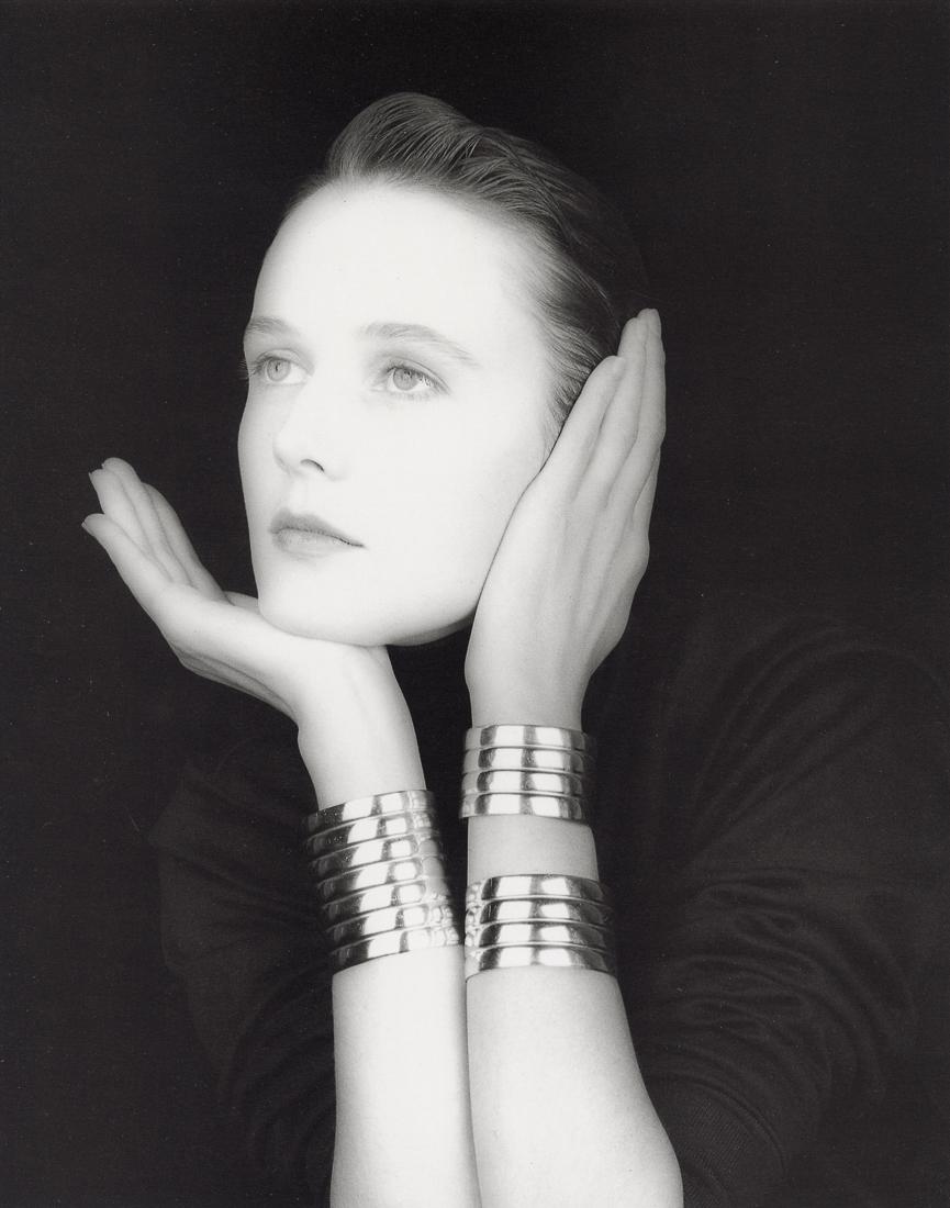 ROBERT MAPPLETHORPE - Lucy Ferry, 1988: Artist: Robert Mapplethorpe Title: Lucy Ferry, 1988 Medium: Duotone Photo Litho, 1992, Italy Dimensions: 6.8x8.65" Description: Heat Wax Mounted on 8.5x11" Conservation Board Artist Bio: Robert Mapple