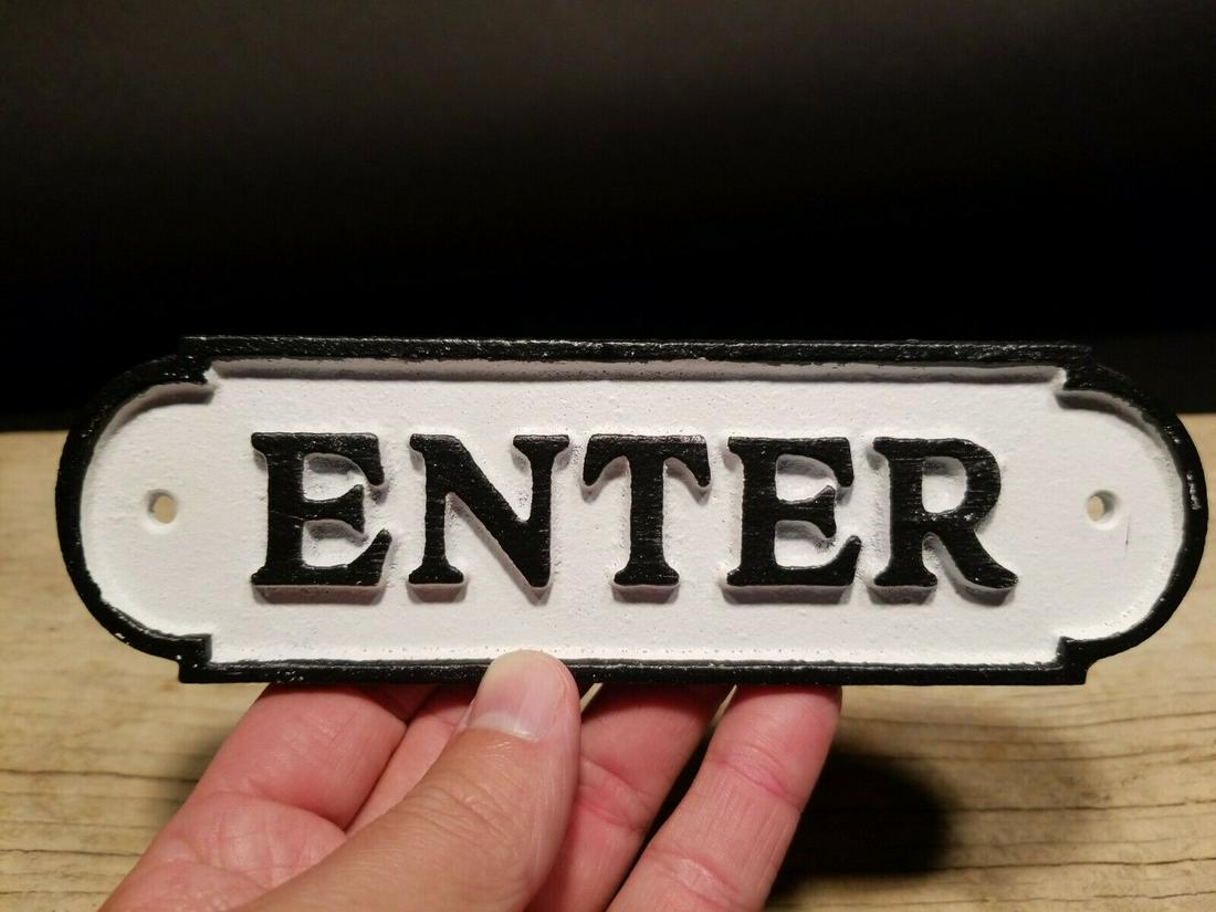 Cast Iron Enter Sign (1 of 20)