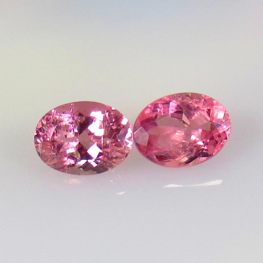2.48 Ct Natural Pink Tourmaline Oval Pair (1 of 2)