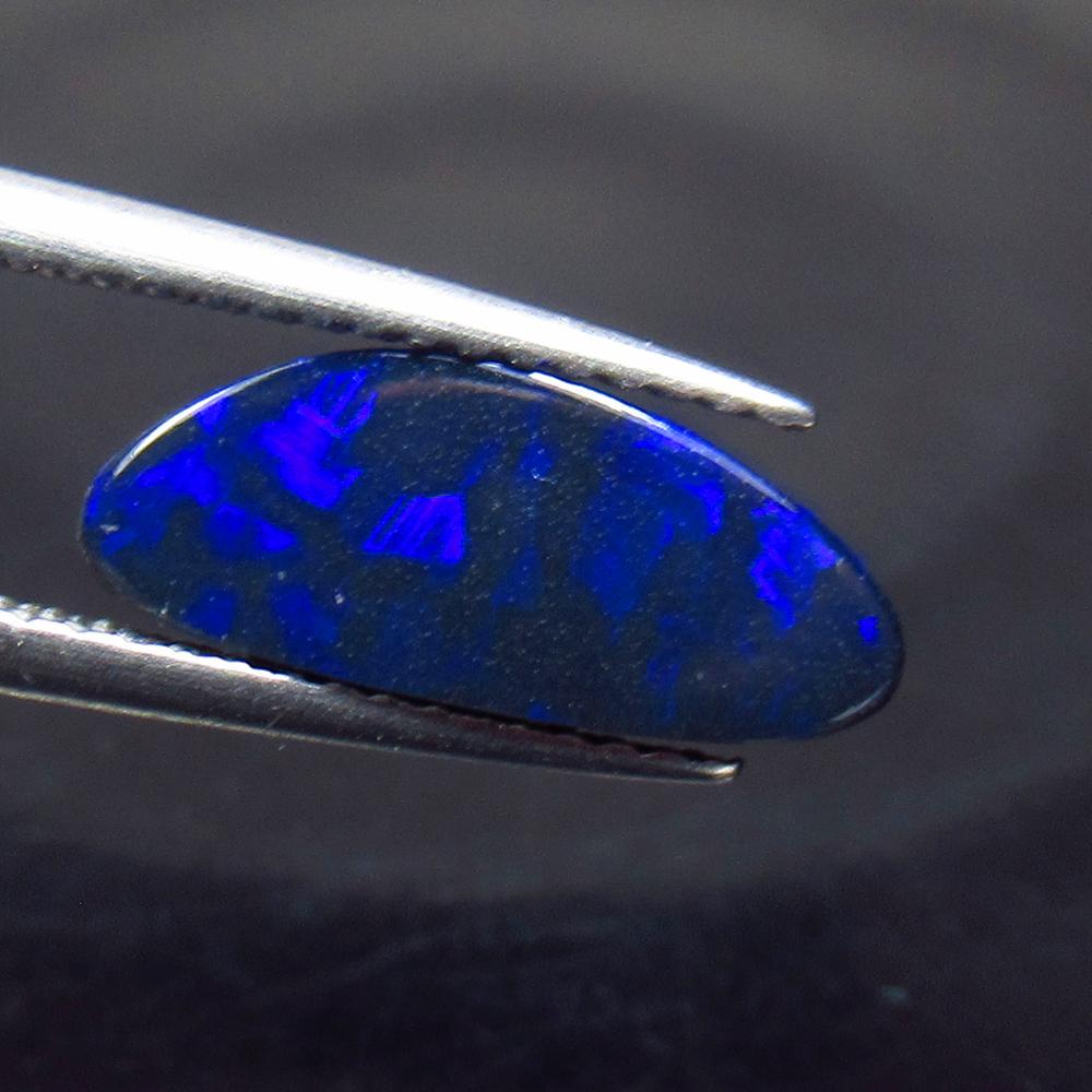 2.30 Ctw Natural Australian Black Opal Oval Cabochon (1 of 2)