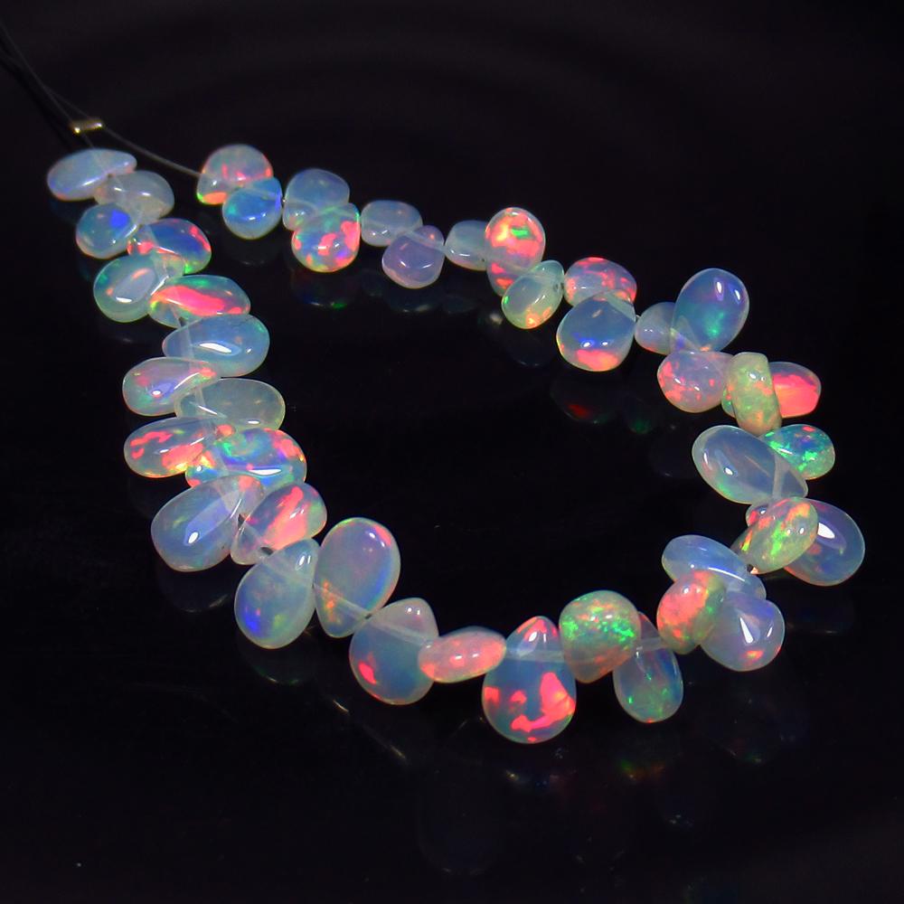 15.00 Ctw Natural 43 Drilled Multi-Color Fire Pear Opal (1 of 3)