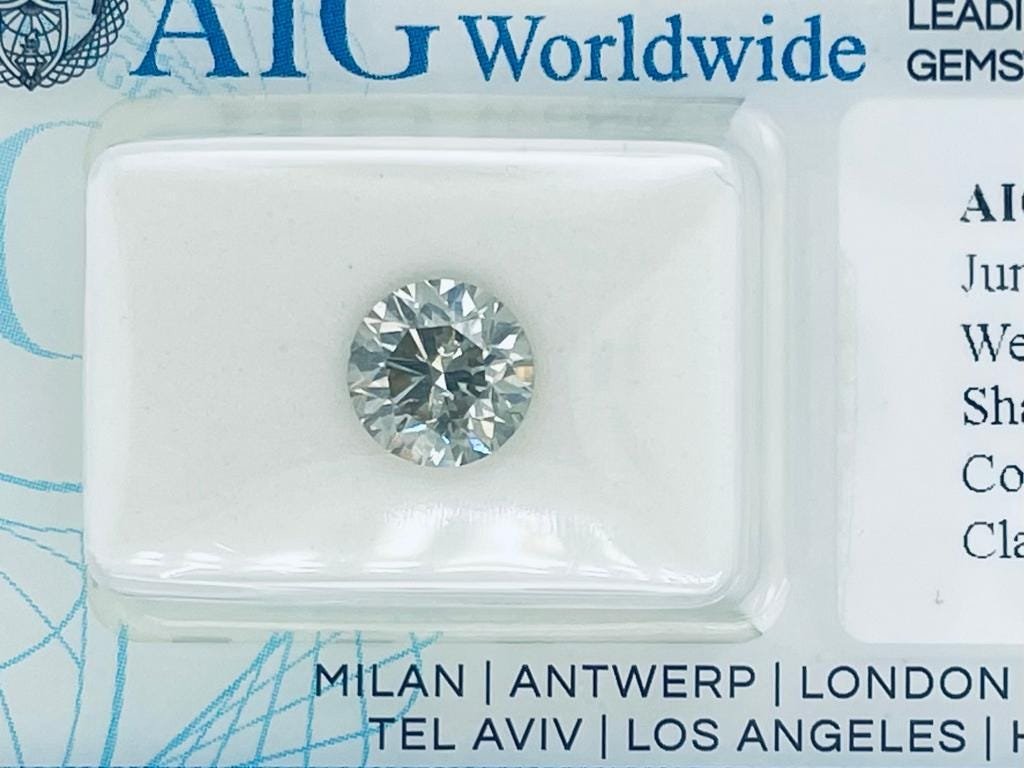 Natural Diamond 1.35ct Round brilliant cut Fancy light (1 of 8)