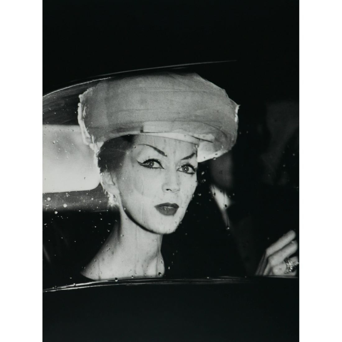 RICHARD AVEDON - Dovima, hat by Balenciaga, Maxim's,: Artist: RICHARD AVEDON Print Title: Dovima, hat by Balenciaga, Maxim's, Paris, 1955 Medium: Duo-tone Engraving Printing Date: 1990's Printed in Italy Image Size approx: 14 x 10.5 inches Richard Avedon