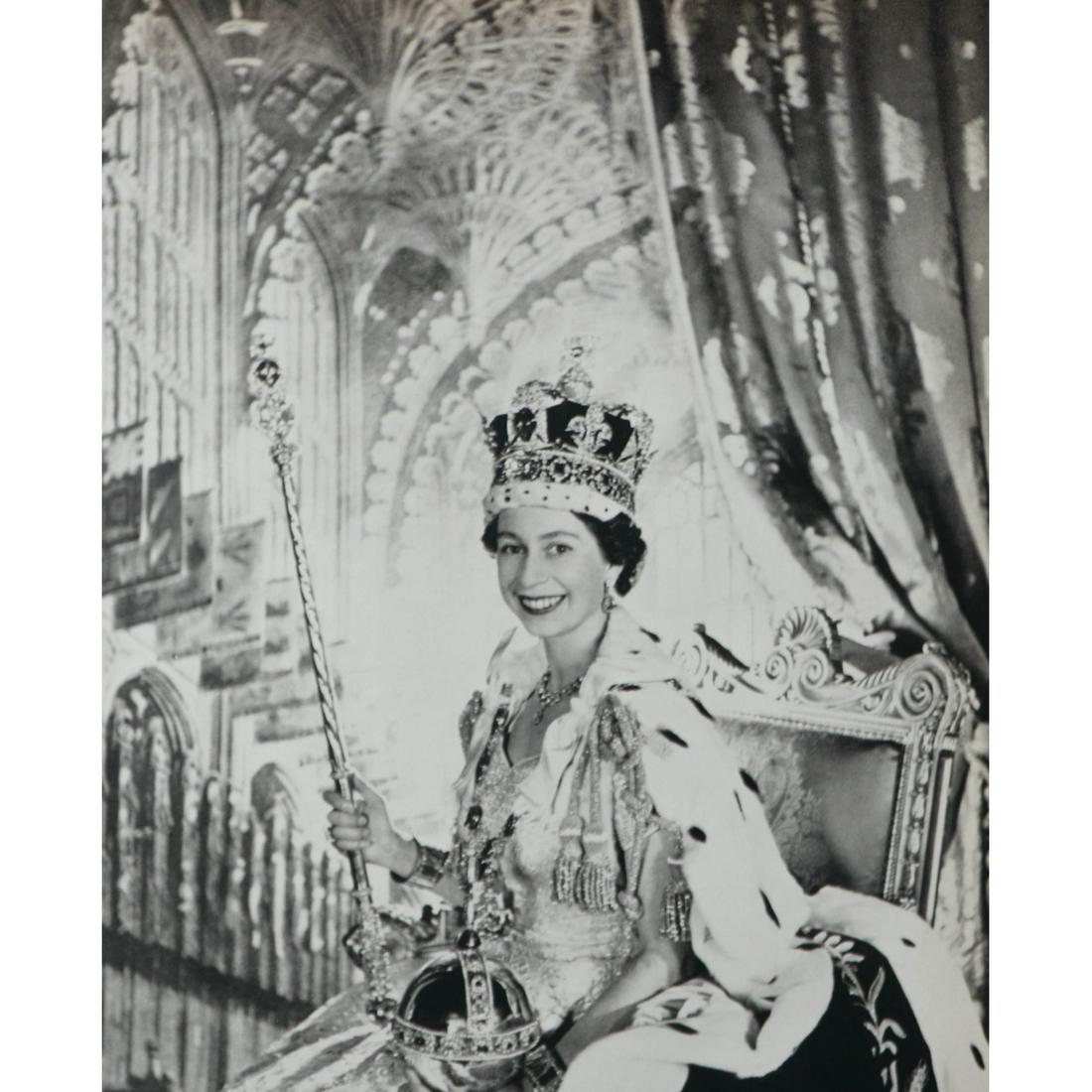CECIL BEATON - Her Majesty, The Queen, 1953: Artist: CECIL BEATON Print Title: Her Majesty, The Queen, 1953 Medium: Sheet-fed Gravure Printing Date: 1960's Printed in Great Britain Image Size approx.: 10.5 x 8.5 inches Cecil Beaton was an Englis