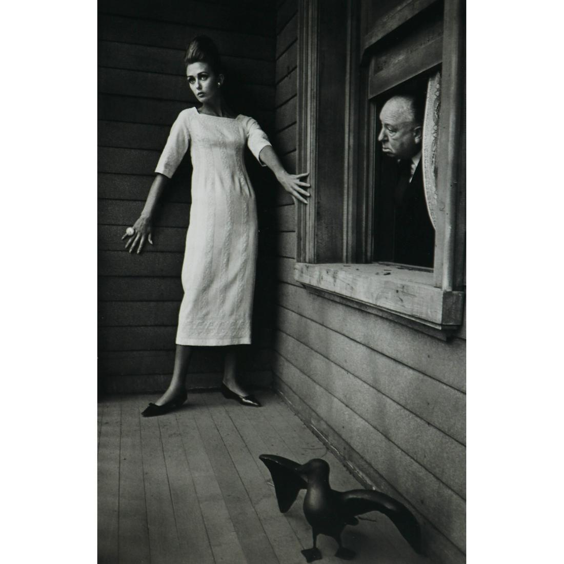 JEANLOUP SIEFF - Alfred Hitchcock with Ina, 'Psycho': Artist: JEANLOUP SIEFF Print Title: Alfred Hitchcock with Ina, 'Psycho' Medium: Sheet-Fed Gravure Printing Date: 1980's Printed in France Image Size approx: 11 x 7.25 inches Jeanloup Sieff (1933-2000)
