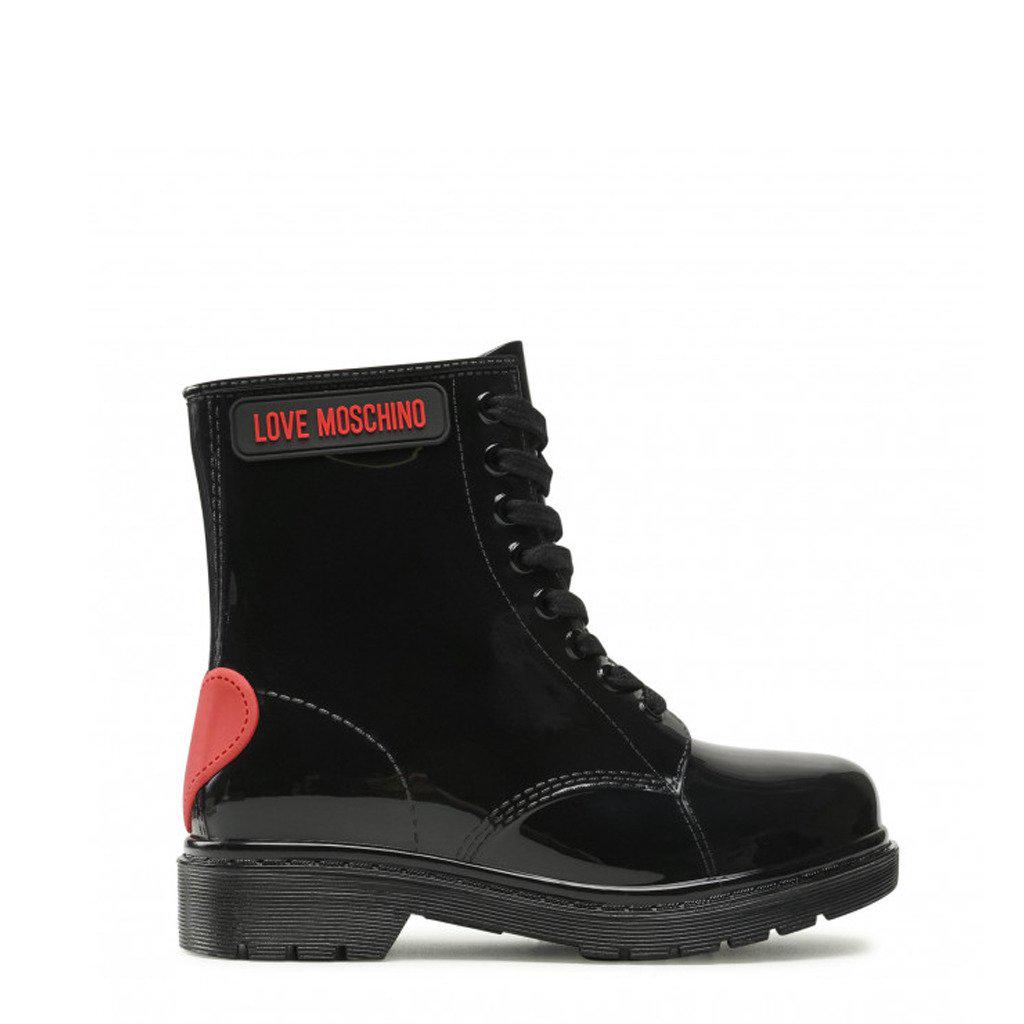 Love Moschino Black Heart Combat Boots (1 of 3)