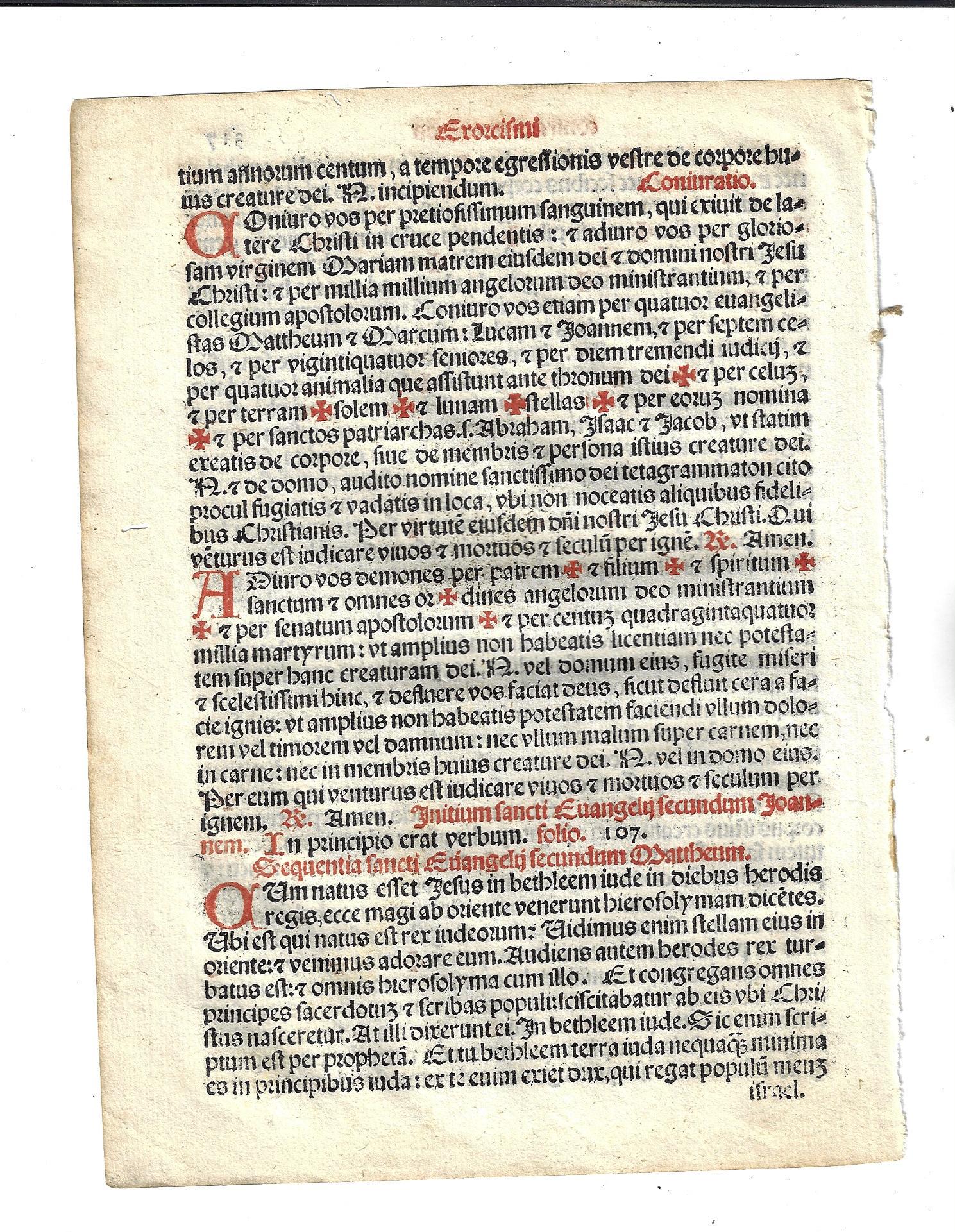 1567 Catholic Prayer Leaf Red and Black Exorcism (1 of 2)