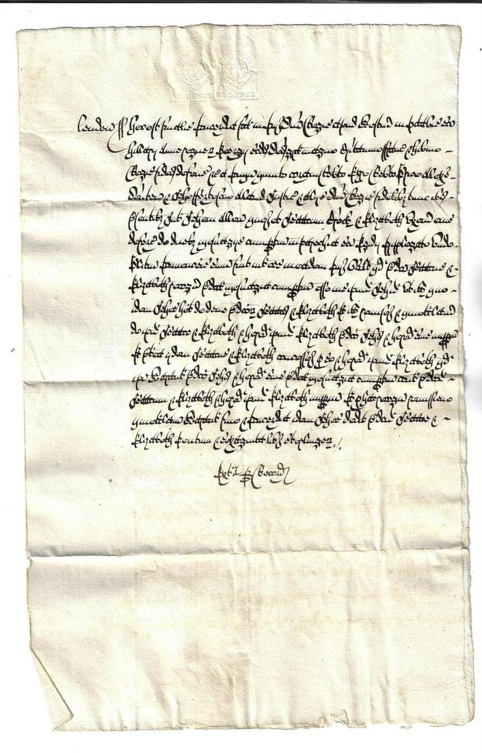 18th C English Manuscript Chancery Latin (1 of 1)