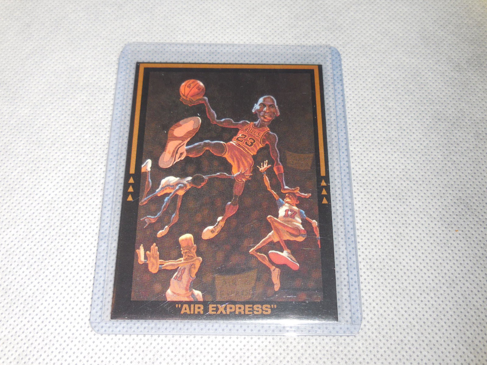 RARE EARLY 90S MICHAEL JORDAN AIR EXPRESS ODDBALL PROMO: A VERY NICE CARD FOR ANY COLLECTOR! PLEASE SEE PHOTOS TO DETERMINE THE EXACT CONDITION OF THIS CARD BUT IN MY OPINION IT IS APPROXIMATELY NEAR MINT CONDITION OR BETTER. THE ACTUAL CARD IN THE PHOTOS I