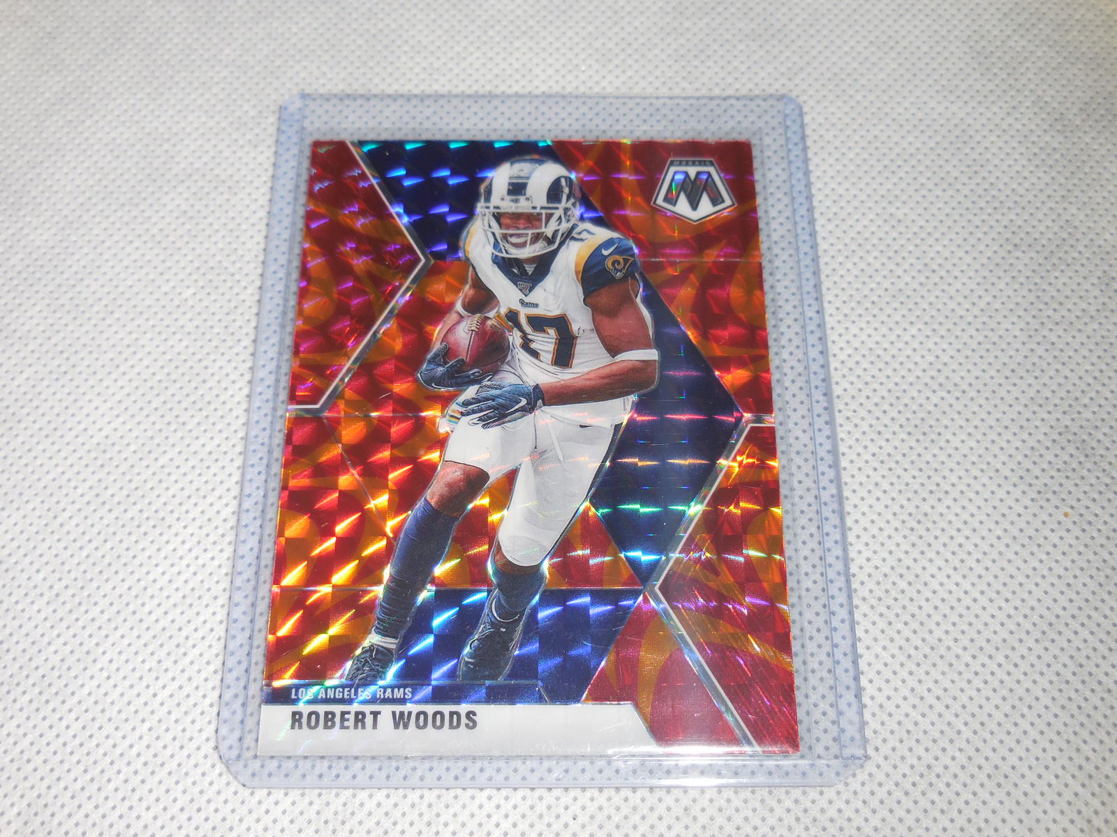 2020 PANINI MOSAIC ROBERT WOODS ORANGE RED PRIZM (1 of 2)