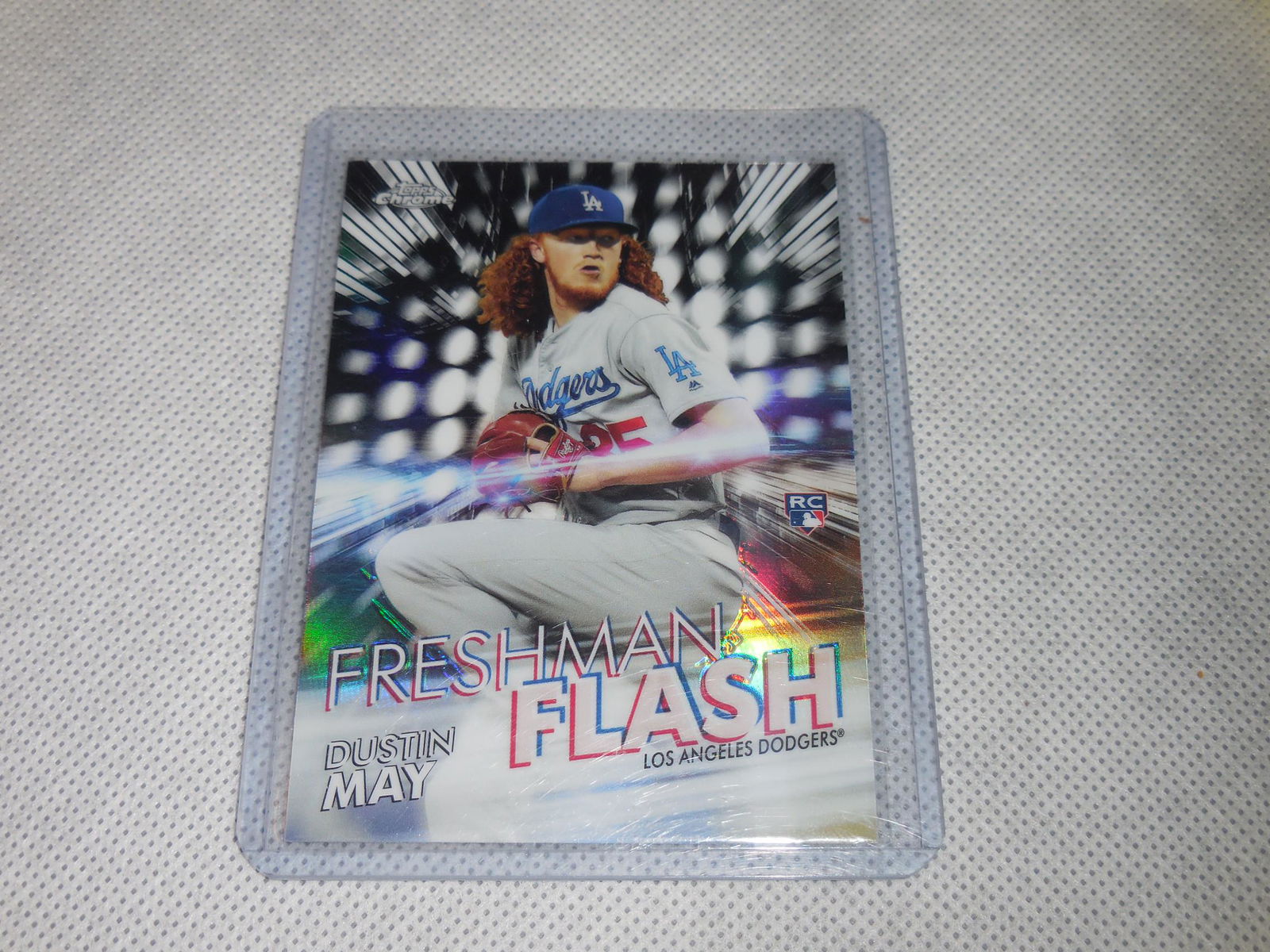 2020 TOPPS CHROME DUSTIN MAY REFRACTOR ROOKIE CARD (1 of 2)