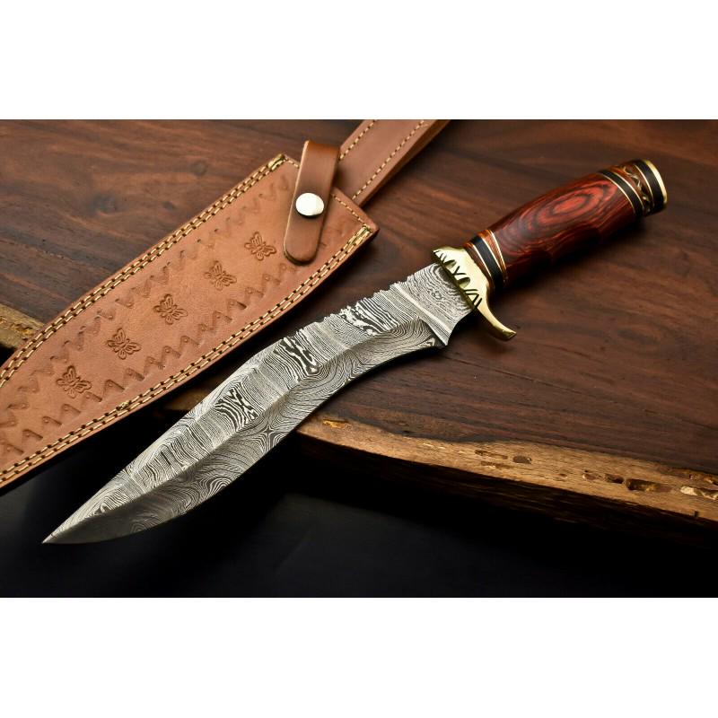 Exclusive pattern hunting damascus steel knife work (1 of 5)