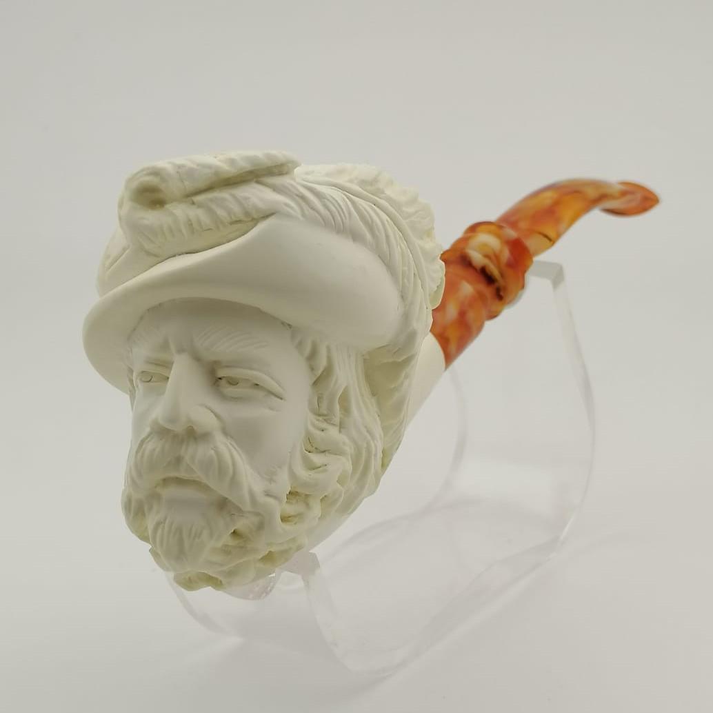 Cavalier,Hand carved Meerschaum Pipe. (1 of 9)