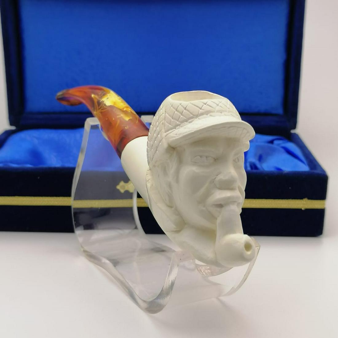 Sherlock Holmes,Hand carved Meerschaum Pipe. (1 of 9)
