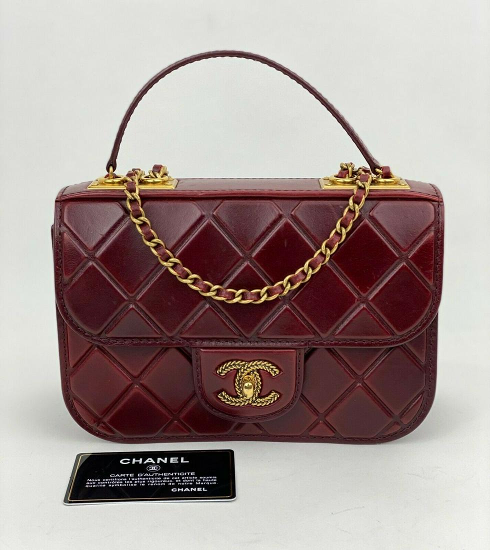 Chanel Paris Salzburg Square Single Flap Burgundy (1 of 12)