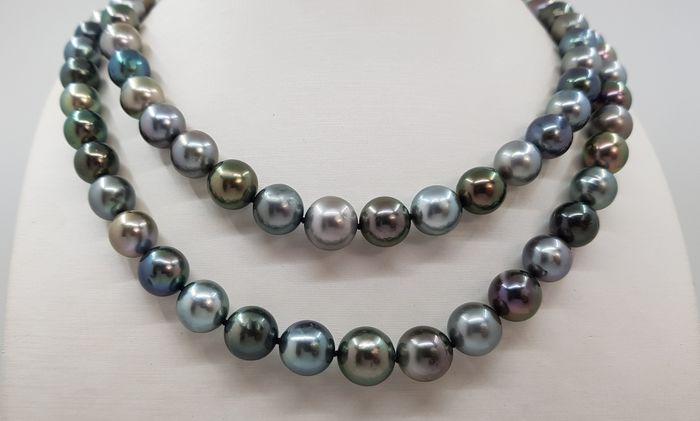 8.5x12mm Multi Tahitian Pearls - 14 kt. White gold - (1 of 9)